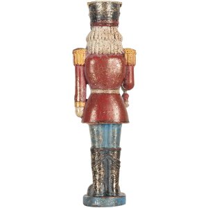 Clayre & Eef 6PR5758 Dekorativní Louskáček 7x6x21 cm Červeno-modrý