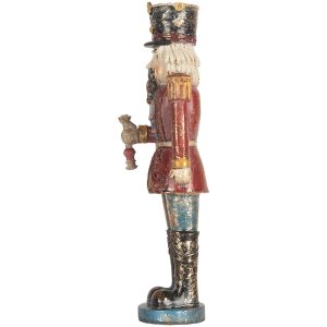 Clayre & Eef 6PR5758 Dekorativní Louskáček 7x6x21 cm Červeno-modrý