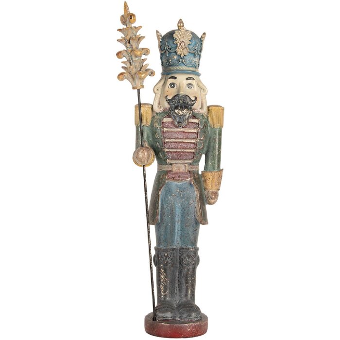 Clayre & Eef Louskáček 13x13x38 cm modrý a zelený