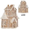 Clayre & Eef Dekorační domeček s LED 18x9x20 cm