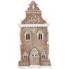 Clayre & Eef Dekorace Dům s LED 17x15x35 cm hnědo-bílá