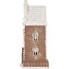 Clayre & Eef Dekorace Dům s LED 17x15x35 cm hnědo-bílá