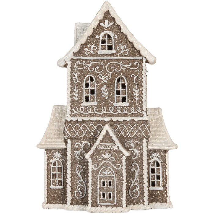 Clayre & Eef Dekorační domeček s LED 23x11x33 cm
