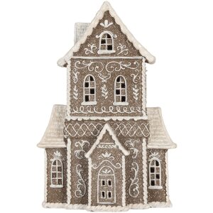 Clayre & Eef Dekorační domeček s LED 23x11x33 cm