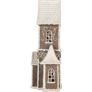 Clayre & Eef Dekorační domeček s LED 23x11x33 cm