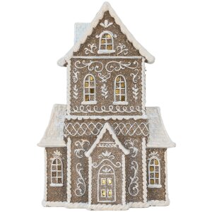 Clayre & Eef Dekorační domeček s LED 23x11x33 cm