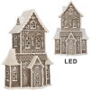 Clayre & Eef Dekorační domeček s LED 23x11x33 cm