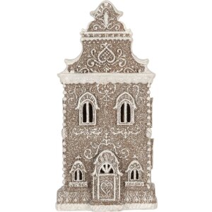 Clayre & Eef Dekorativní domeček s LED světly 17x15x35 cm