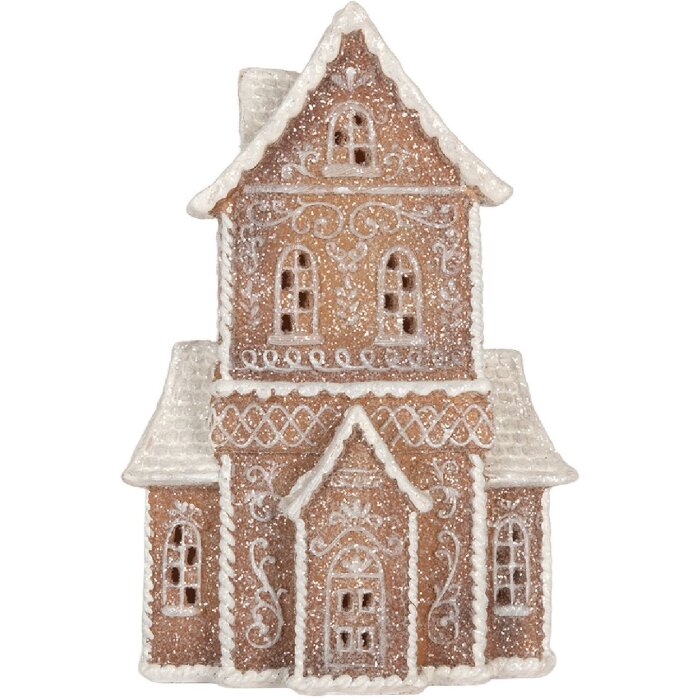Clayre & Eef Dekorační domeček s LED 16x8x23 cm