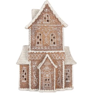 Clayre & Eef Dekorační domeček s LED 16x8x23 cm