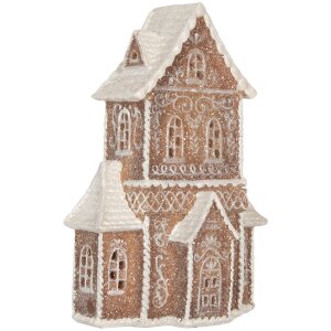 Clayre & Eef Dekorační domeček s LED 16x8x23 cm