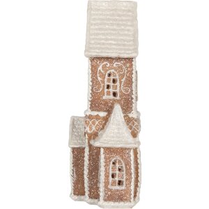 Clayre & Eef Dekorační domeček s LED 16x8x23 cm