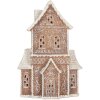 Clayre & Eef Dekorační domeček s LED 16x8x23 cm