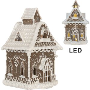 Clayre & Eef 6PR5810 Dekorativní domeček s LED 13x12x20 cm
