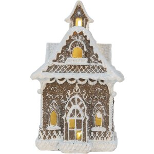 Clayre & Eef 6PR5810 Dekorativní domeček s LED 13x12x20 cm