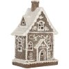 Clayre & Eef Dekorativní domeček s LED 16x10x23 cm