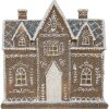 Clayre & Eef Dekorativní domeček s LED 26x10x25 cm