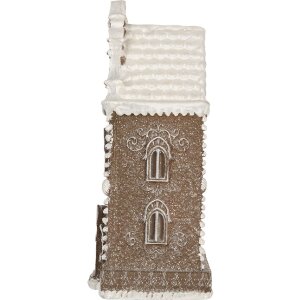 Clayre & Eef Dekorační domeček s LED 12x11x25 cm