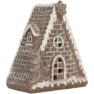 Clayre & Eef Dekorační domeček s LED 17x10x18 cm