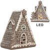 Clayre & Eef Dekorační domeček s LED 17x10x18 cm