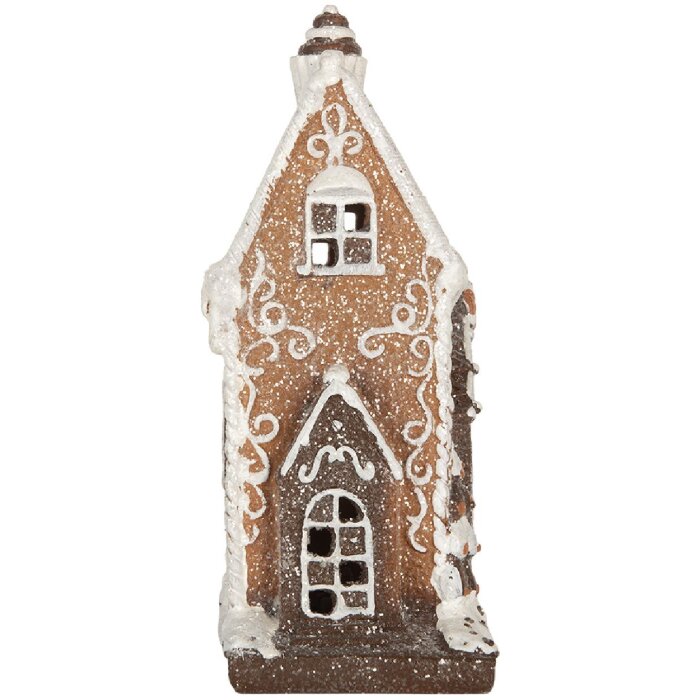 Clayre & Eef Dekorativní domeček s LED osvětlením 15x9x20 cm