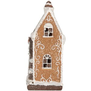 Clayre & Eef Dekorativní domeček s LED osvětlením 15x9x20 cm