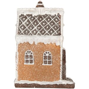 Clayre & Eef Dekorativní domeček s LED osvětlením 15x9x20 cm