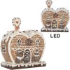 Clayre & Eef 6PR5826 Dekorativní domeček s LED 18x10x19 cm