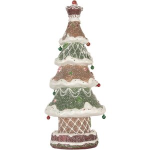 Clayre & Eef Dekorativní vánoční stromek s LED 15x12x36 cm