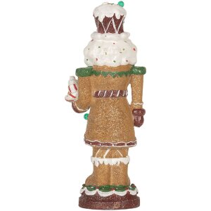 Clayre & Eef Vánoční louskáček s LED 13x10x31 cm