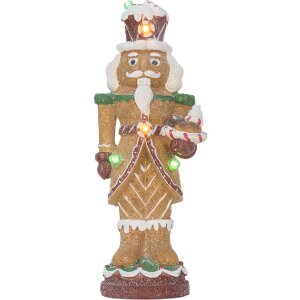 Clayre & Eef Vánoční louskáček s LED 13x10x31 cm