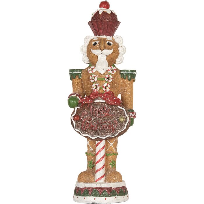 Clayre & Eef Dekorační louskáček s LED 12x10x35 cm