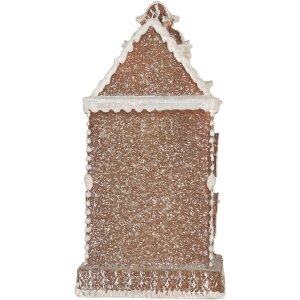 Clayre & Eef Dekorační domeček s LED 12x11x25 cm