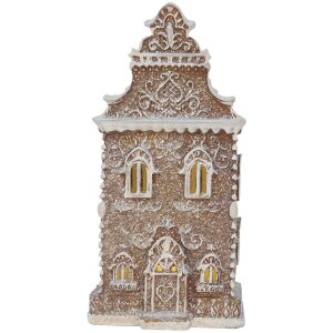 Clayre & Eef Dekorační domeček s LED 12x11x25 cm