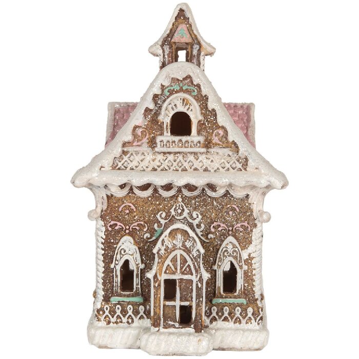 Clayre & Eef Dekorace Dům s LED 16x15x25 cm