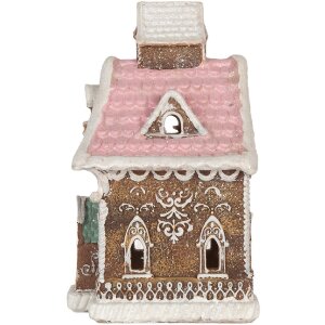 Clayre & Eef Dekorace Dům s LED 16x15x25 cm