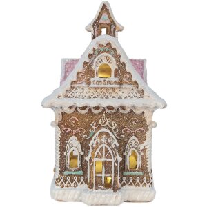 Clayre & Eef Dekorace Dům s LED 16x15x25 cm