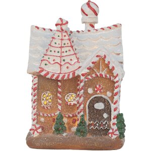 Clayre & Eef 6PR5834 Dekorativní domeček s LED 16x12x23 cm