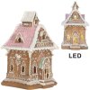 Clayre & Eef Dekorace domeček s LED 9x10x15 cm