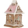 Clayre & Eef Dekorace domeček s LED 9x10x15 cm