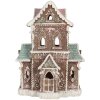 Clayre & Eef Dekorativní domeček s LED 15x12x20 cm
