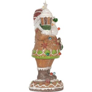 Clayre & Eef Dekorace Santa Claus s LED 15x13x32 cm