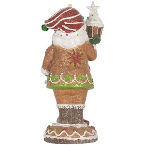 Clayre & Eef Dekorace Santa Claus s LED 15x13x32 cm