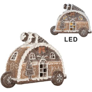 Clayre & Eef Dekorace Domeček s LED 21x11x16 cm
