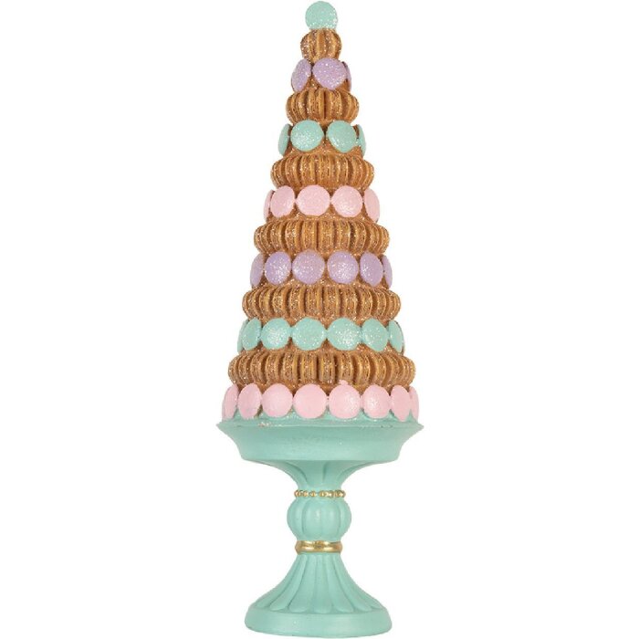 Clayre & Eef 6PR5861 Dekorativní vánoční stromek 13x40 cm zelený & hnědý