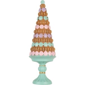 Clayre & Eef 6PR5861 Dekorativní vánoční stromek 13x40 cm zelený & hnědý