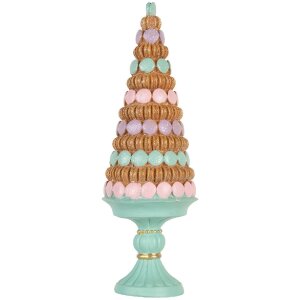 Clayre & Eef 6PR5861 Dekorativní vánoční stromek 13x40 cm zelený & hnědý