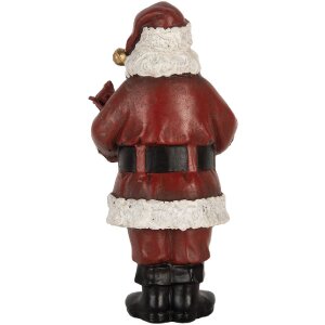 Clayre & Eef Dekorace Santa Claus s knihou 10x10x21 cm