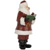 Clayre & Eef Dekorace Santa Claus s knihou 10x10x21 cm