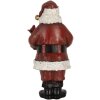 Clayre & Eef Dekorace Santa Claus s knihou 10x10x21 cm